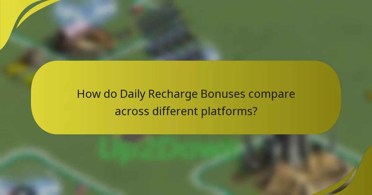 How do Daily Recharge Bonuses compare across different platforms?